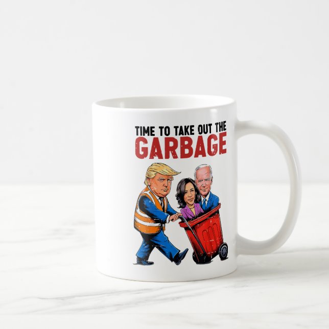 Funny Mega Trump Präsident 2024 Zeit, um G Kaffeetasse (Rechts)