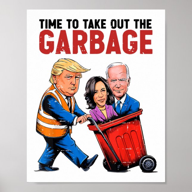 Funny Mega Trump Präsident 2024 Zeit, um G Poster (Vorne)