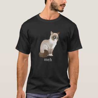 Funny Meh Cat für Katzen Liebhaber T-Shirt
