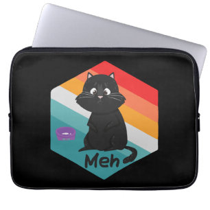 Funny Meh Cat Geschenk für Katzen Liebhaber Kitten Laptopschutzhülle