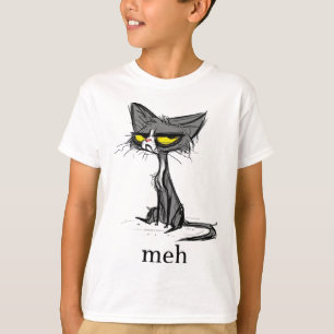 Funny Meh Cat Geschenk für Katzen Liebhaber T-Shirt