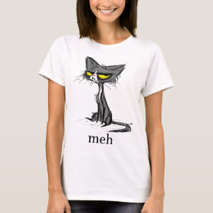 Funny Meh Cat Geschenk für Katzen Liebhaber T-Shirt