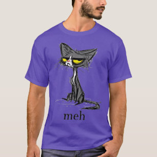 Funny Meh Cat Geschenk für Katzen Liebhaber T-Shirt