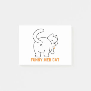 Funny Meh Cat Post-it Klebezettel