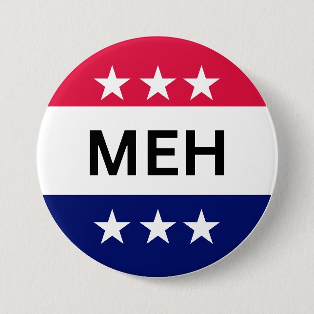 FUNNY MEH US-PRÄSIDENTSCHAFTSWAHL 2024 BUTTON (Vorderseite)