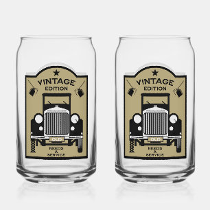 Funny Meilstone Geburtstag über dem Hügel Dosenglas