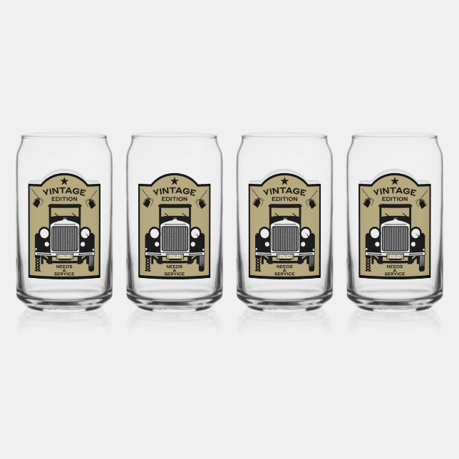 Funny Meilstone Geburtstag über dem Hügel Dosenglas (Vorderseite)