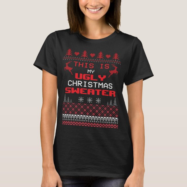 Funny mein hässlicher Weihnachts-Süßigkeiten-T - S T-Shirt (Vorderseite)