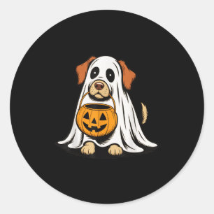 Funny mein Hund ist mein Boo Halloween Ghost Hund  Runder Aufkleber