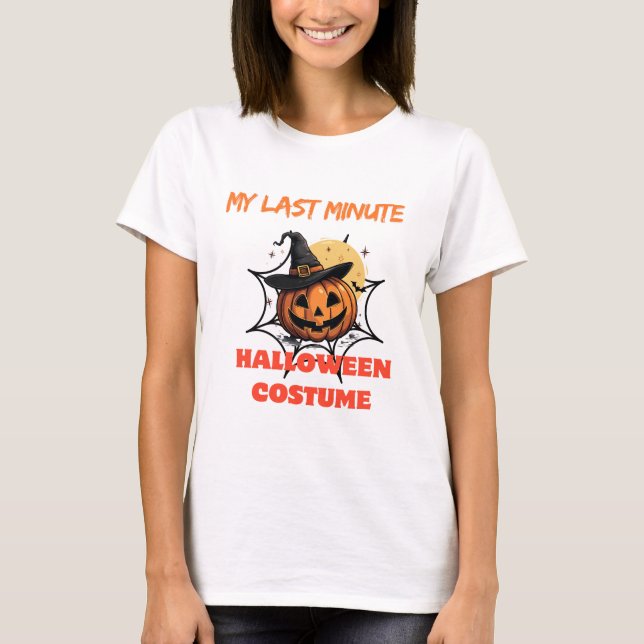 Funny MEIN LETZTE MINUTE HALLOWEEN CUSTAME Ghost P T-Shirt (Vorderseite)