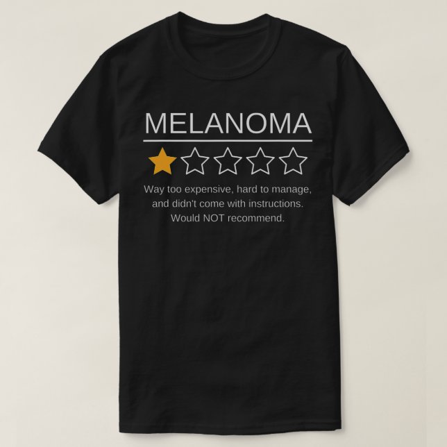 Funny Melanoma Awareness One Star Rating Cancer Su T-Shirt (Design vorne)