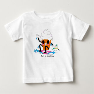 Funny Melting Ice Cream Surfing – Cute Summer Cart Baby T-shirt