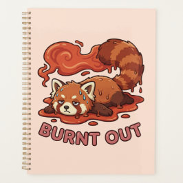 Funny Melting Red Panda Burnt Out Sticker | Cute Planer