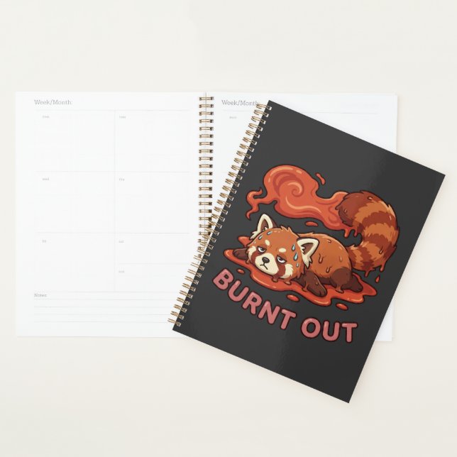 Funny Melting Red Panda Burnt Out Sticker | Cute  Planer (Anzeige)