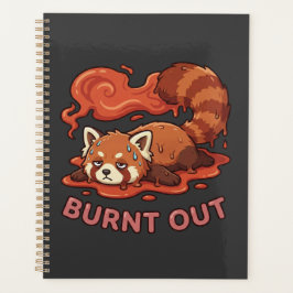 Funny Melting Red Panda Burnt Out Sticker | Cute Planer