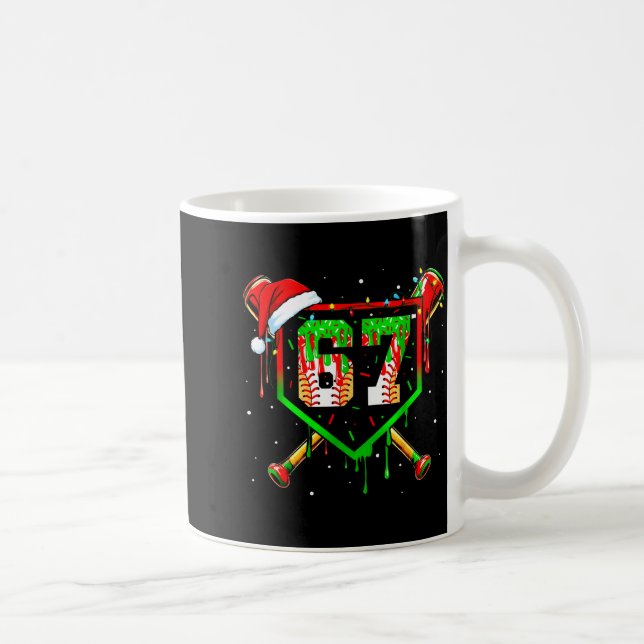 Funny Meme 67 Christmas Baseball Ice Cream Men Boy Kaffeetasse (Rechts)