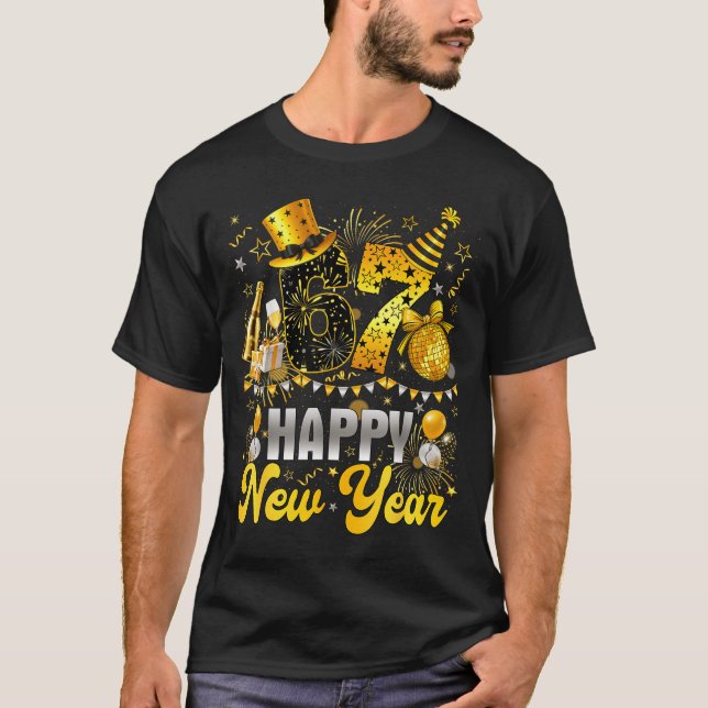 Funny Meme 67 Happy New Year 2026 Six Seven Family T-Shirt (Vorderseite)