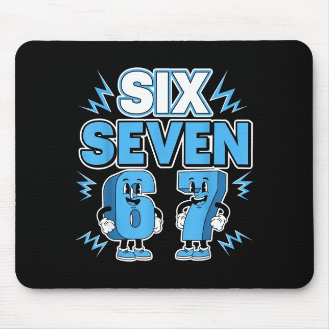 Funny Meme 67 Six Seven 6 7 Italian Brainrot Boys  Mousepad (Vorne)