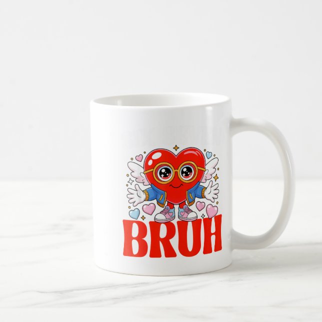 Funny Meme 67 Six Seven Bruh Valentine Heart Women Kaffeetasse (Rechts)