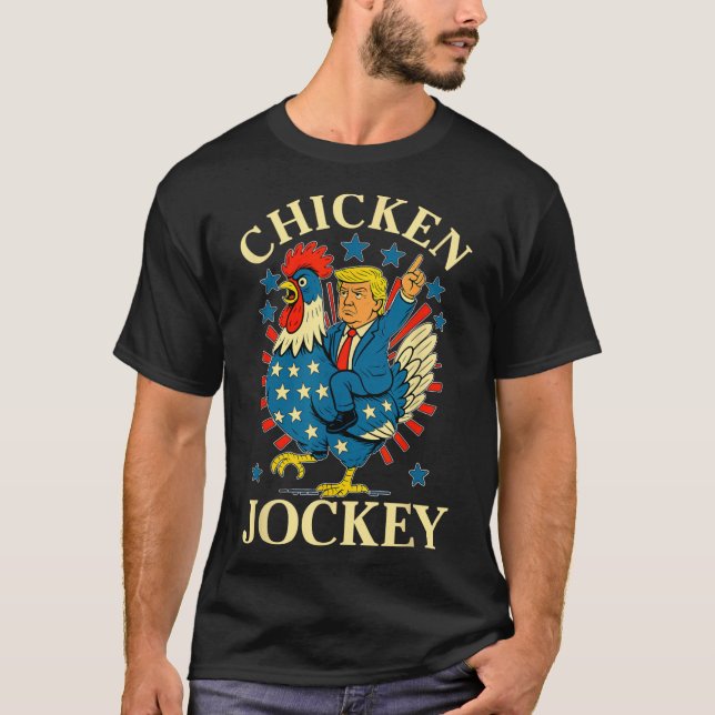 Funny Meme Chicken Jockey T-Shirt (Vorderseite)