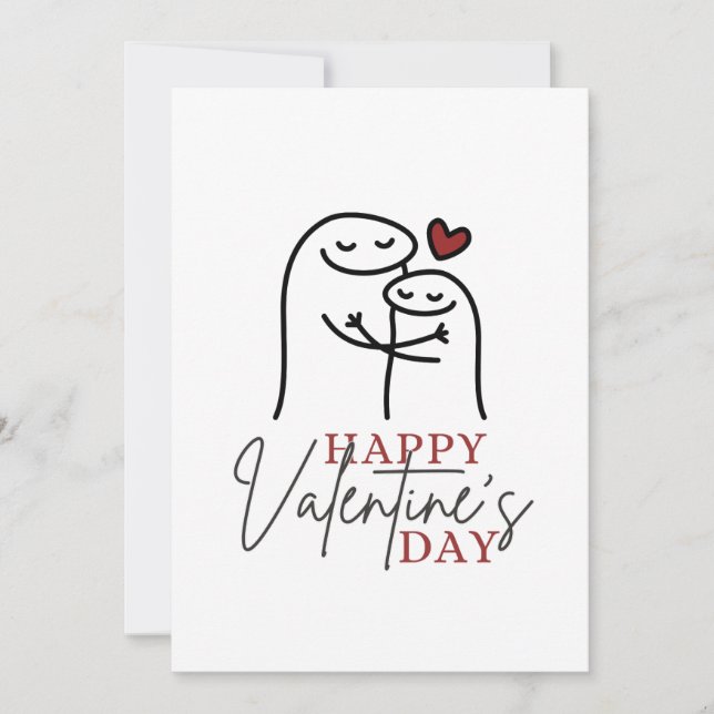 Funny Meme Couple Valentine's Day Card Quirky Einladung (Vorderseite)