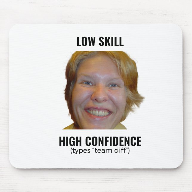 Funny Meme Gamer Mousepad High Confidence (Vorne)