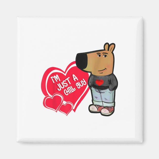 Funny Meme Ich bin nur ein Kill Typ Valentine Coup Magnet (Vorne)