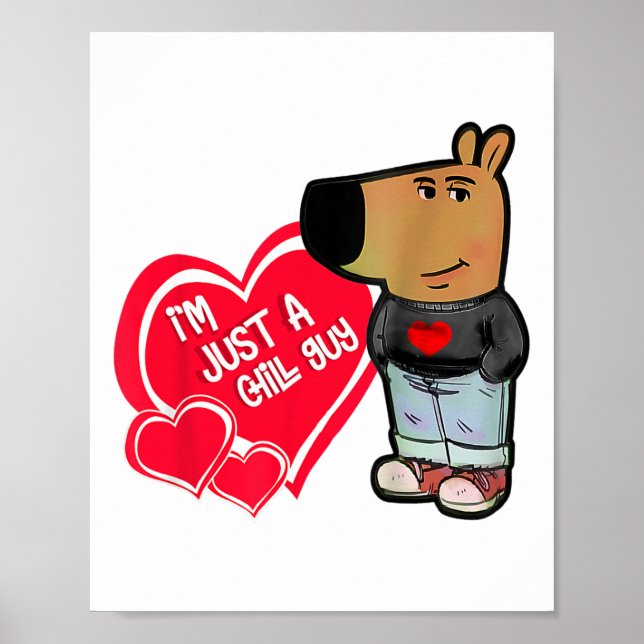 Funny Meme Ich bin nur ein Kill Typ Valentine Coup Poster (Vorne)