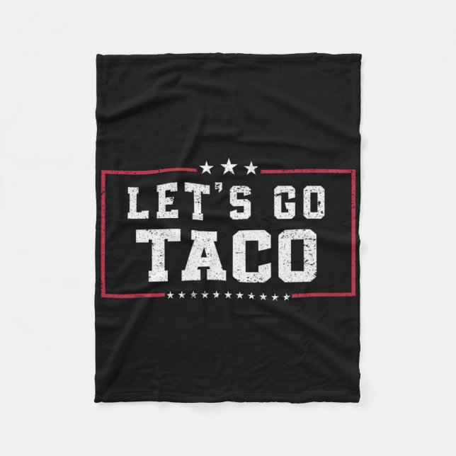 Funny Meme Let's Go Taco Fleecedecke (Vorderseite)