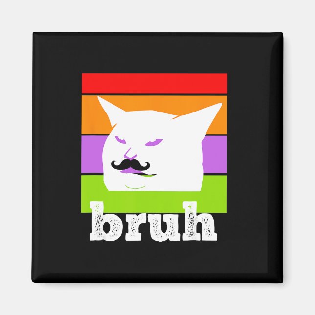 Funny Meme Sprichwort Bruh mit Cat-cinco De Mayo-m Magnet (Vorne)