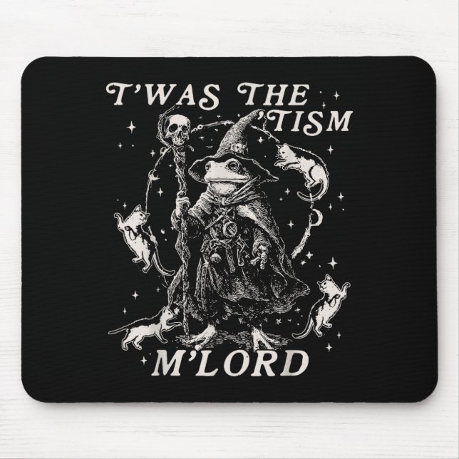 Funny Meme Twas The Tism M Lord Autism Frog Graphi Mousepad (Vorne)