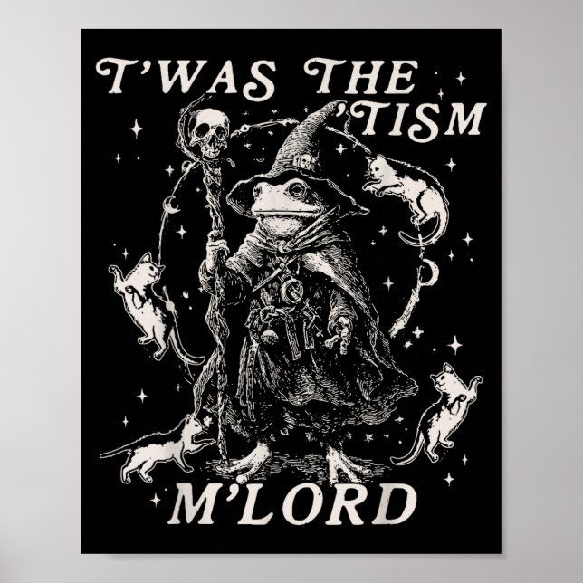 Funny Meme Twas The Tism M Lord Autism Frog Graphi Poster (Vorne)