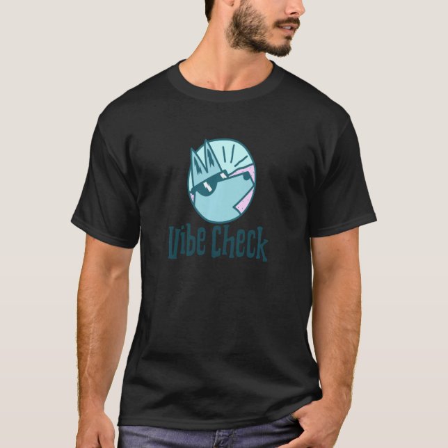 Funny Meme Vibe Karo T-Shirt (Vorderseite)