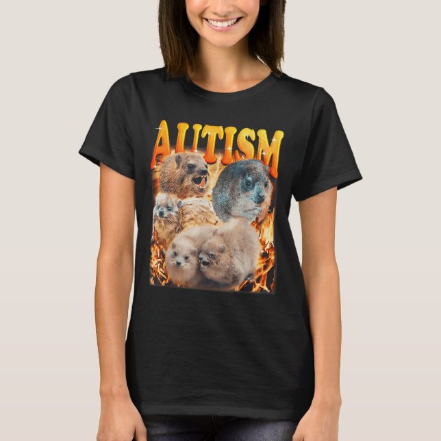 Funny Meme Woodchucks Groundhogs Autistic Autism A T-Shirt (Vorderseite)