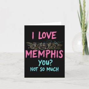 Funny Memphis Tennessee Night Skyline Vintager Tan Karte