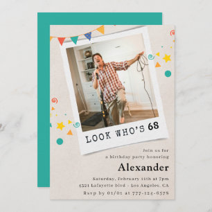 Funny Men 68. Geburtstagseinladungen Spaß Foto Einladung