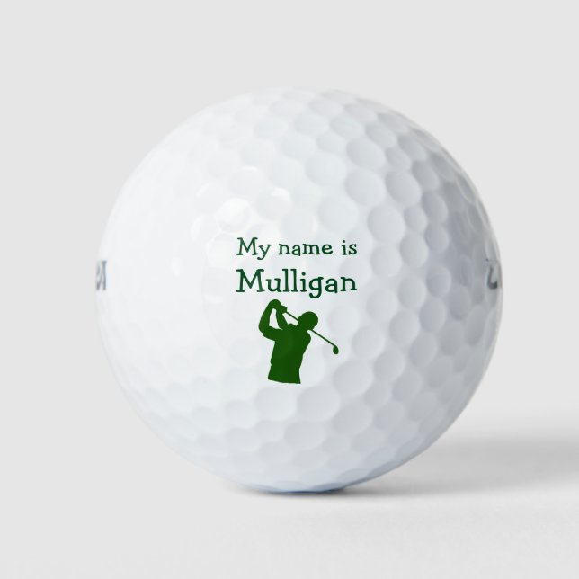 Funny Men Golf Balls Golfball (Vorderseite)