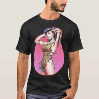 Funny Men Illustration Pop Art Bettie Gta Leopard  T-Shirt