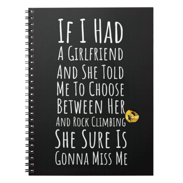 Funny Men Rock Klettern Geschenke Bouldering Climb Notizblock (Vorderseite)