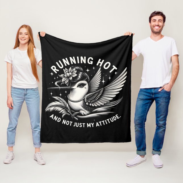 Funny Menopause Hot Flash Blanket Fleecedecke (Beispiel)