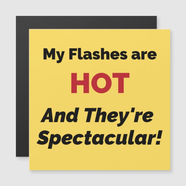Funny Menopause Hot Flash Magnet Card (Vorne/Hinten)