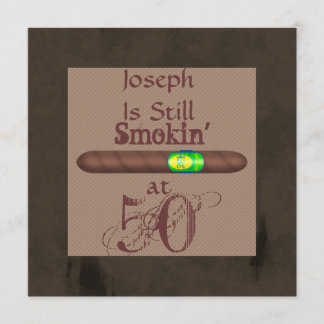 FUNNY Men's 50. Geburtstagskigar Einladungen