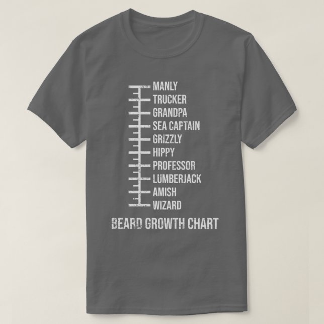 Funny Mens Beard Chart 2 T-Shirt (Design vorne)