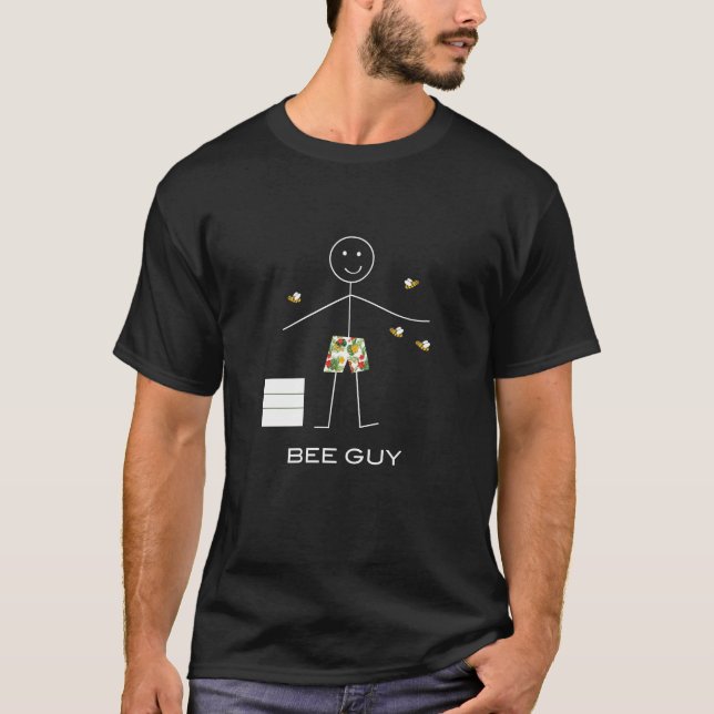 Funny Mens Beekeeper Stick Beekeeper Typ T-Shirt (Vorderseite)