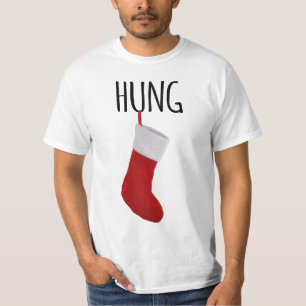 Funny Men's Christmas Strumpf Hung T - Shirt