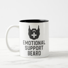 Funny Men's Emotionale Unterstützung Bart Joke Ges Zweifarbige Tasse