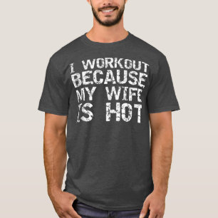 Funny Men's Fitness Geschenk Ich trainiere, weil m T-Shirt