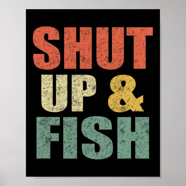 Funny Mens muss stehen und Fischen B Fischen Vater Poster (Vorne)