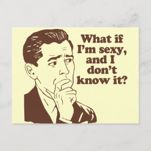 Funny Mens Retro Style Spaß Postkarte