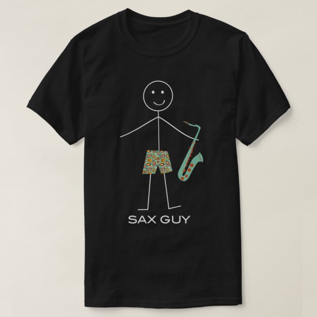 Funny Mens Saxophone Design, Boy Music Gifts T-Shi T-Shirt (Design vorne)